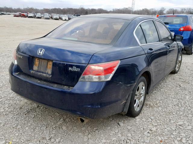 1HGCP2F44AA120783 - 2010 HONDA ACCORD LXP BLUE photo 4