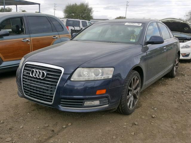 WAUSG74F09N015896 - 2009 AUDI A6 BLUE photo 2