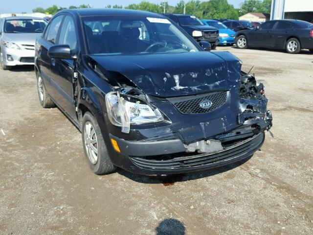 KNADE123076270253 - 2007 KIA RIO BASE BLACK photo 1