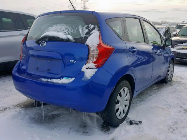 3N1CE2CP1EL368400 - 2014 NISSAN VERSA NOTE BLUE photo 4