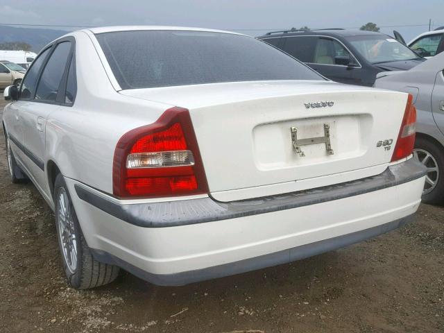 YV1TS90D811198640 - 2001 VOLVO S80 T6 WHITE photo 3