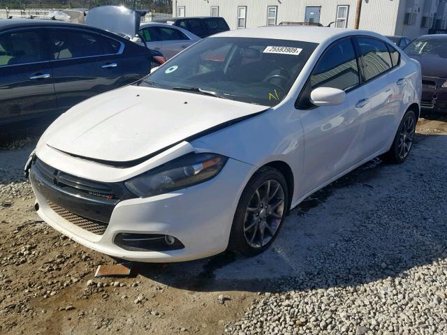 1C3CDFBB3ED677941 - 2014 DODGE DART SXT WHITE photo 2