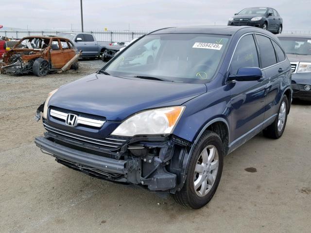 JHLRE387X9C011646 - 2009 HONDA CR-V EXL BLUE photo 2