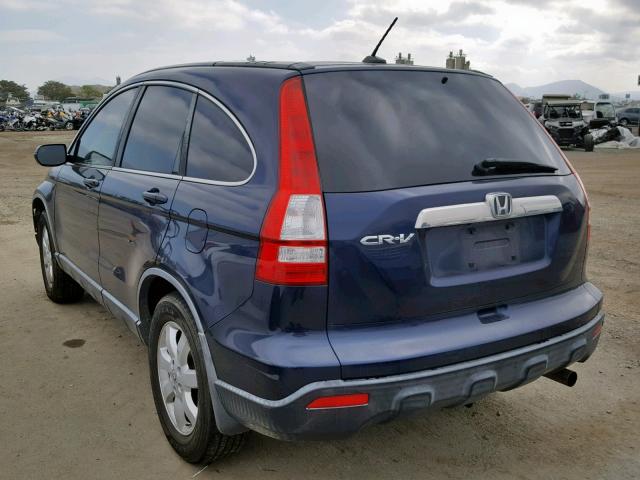 JHLRE387X9C011646 - 2009 HONDA CR-V EXL BLUE photo 3