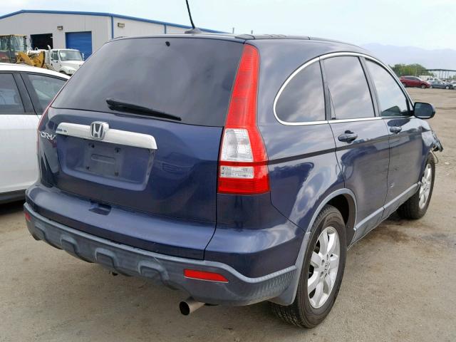 JHLRE387X9C011646 - 2009 HONDA CR-V EXL BLUE photo 4