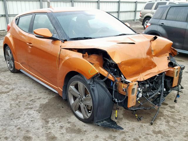 KMHTC6AE3FU237449 - 2015 HYUNDAI VELOSTER T ORANGE photo 1