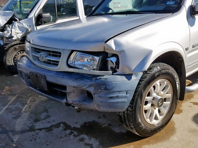 4S6CK58WX14403753 - 2001 HONDA PASSPORT E SILVER photo 9