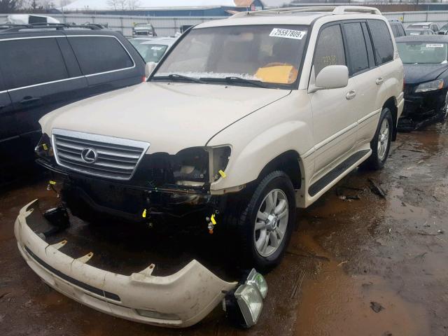 JTJHT00W933533351 - 2003 LEXUS LX 470 CREAM photo 2