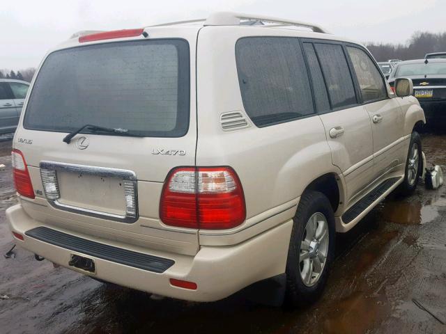 JTJHT00W933533351 - 2003 LEXUS LX 470 CREAM photo 4