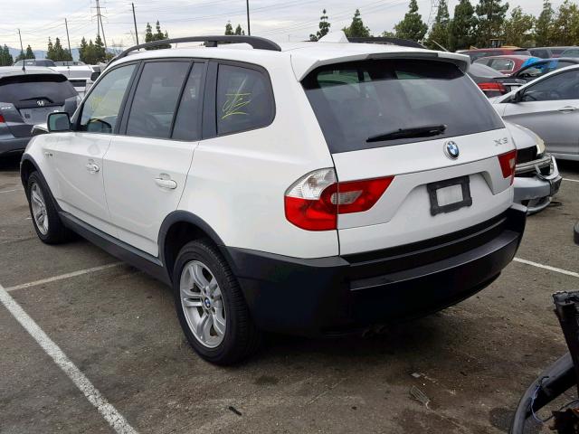 WBXPA93495WD17493 - 2005 BMW X3 3.0I WHITE photo 3