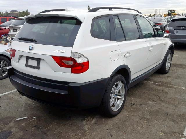 WBXPA93495WD17493 - 2005 BMW X3 3.0I WHITE photo 4