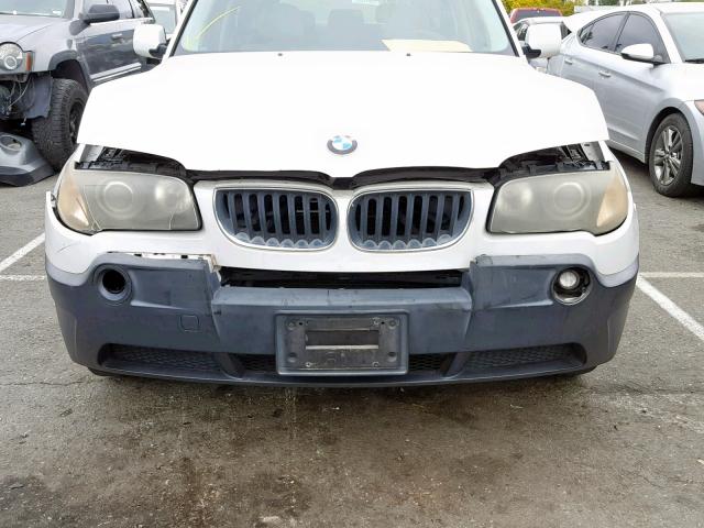 WBXPA93495WD17493 - 2005 BMW X3 3.0I WHITE photo 9