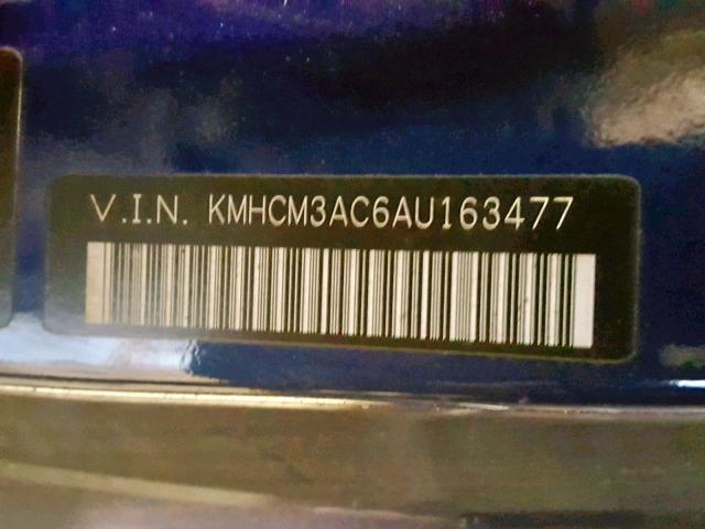 KMHCM3AC6AU163477 - 2010 HYUNDAI ACCENT BLU BLUE photo 10