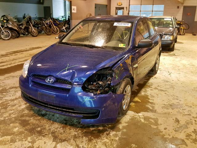 KMHCM3AC6AU163477 - 2010 HYUNDAI ACCENT BLU BLUE photo 2