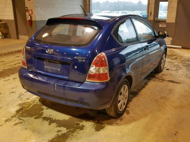 KMHCM3AC6AU163477 - 2010 HYUNDAI ACCENT BLU BLUE photo 4