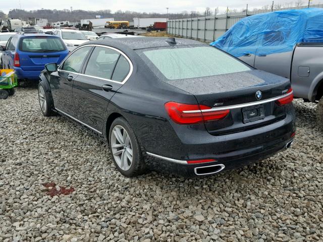 WBA7F2C52GG416999 - 2016 BMW 750 XI BLACK photo 3