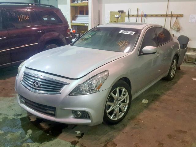 JN1CV6ARXAM456048 - 2010 INFINITI G37 SILVER photo 2