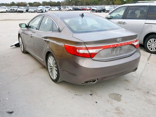 KMHFH4JG4DA224356 - 2013 HYUNDAI AZERA GLS TAN photo 3