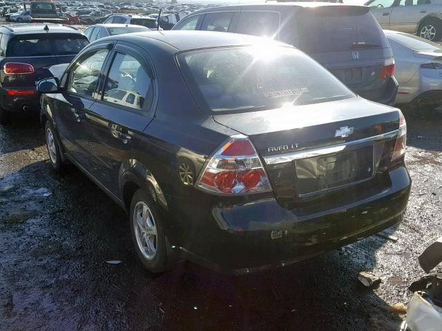 KL1TD56EX9B614306 - 2009 CHEVROLET AVEO LS BLACK photo 3