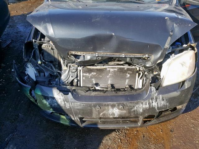 KL1TD56EX9B614306 - 2009 CHEVROLET AVEO LS BLACK photo 7