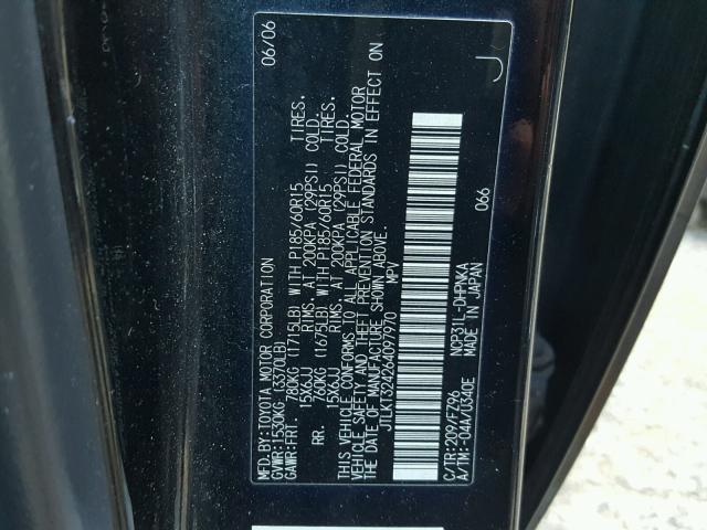 JTLKT324264097970 - 2006 TOYOTA SCION XB 黑色 照片 10