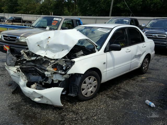 JA3AJ26E34U064563 - 2004 MITSUBISHI LANCER ES WHITE photo 2