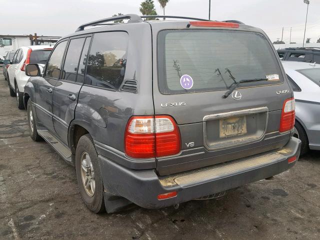 JT6HT00W1Y0103901 - 2000 LEXUS LX 470 GRAY photo 3