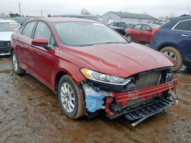 1FA6P0G7XG5126555 - 2016 FORD FUSION S RED photo 1