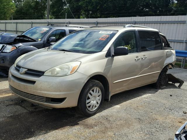 5TDZA23CX4S216172 - 2004 TOYOTA SIENNA CE GOLD photo 2