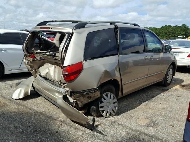 5TDZA23CX4S216172 - 2004 TOYOTA SIENNA CE GOLD photo 4