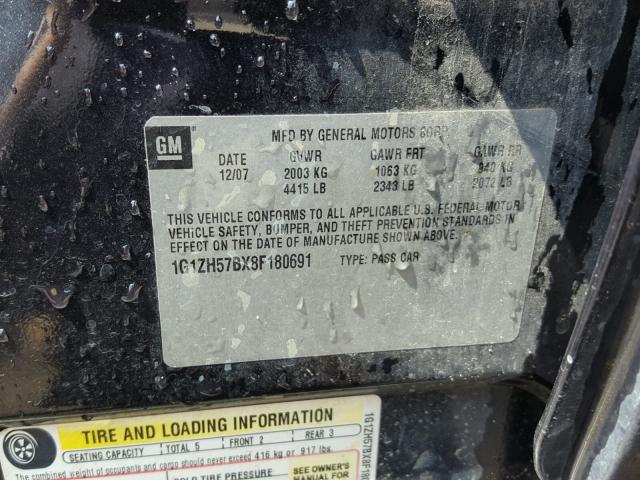 1G1ZH57BX8F180691 - 2008 CHEVROLET MALIBU 1LT ლურჯი ფოტო 10