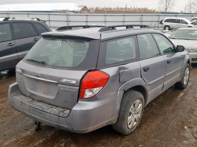 4S4BP60C087364144 - 2008 SUBARU OUTBACK GRAY photo 4