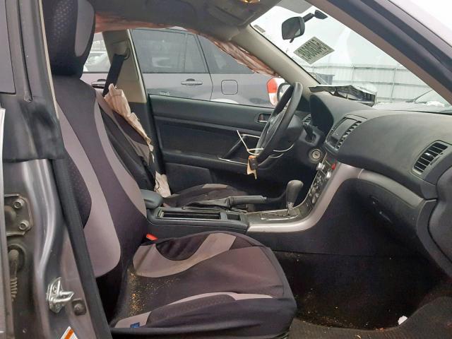 4S4BP60C087364144 - 2008 SUBARU OUTBACK GRAY photo 5