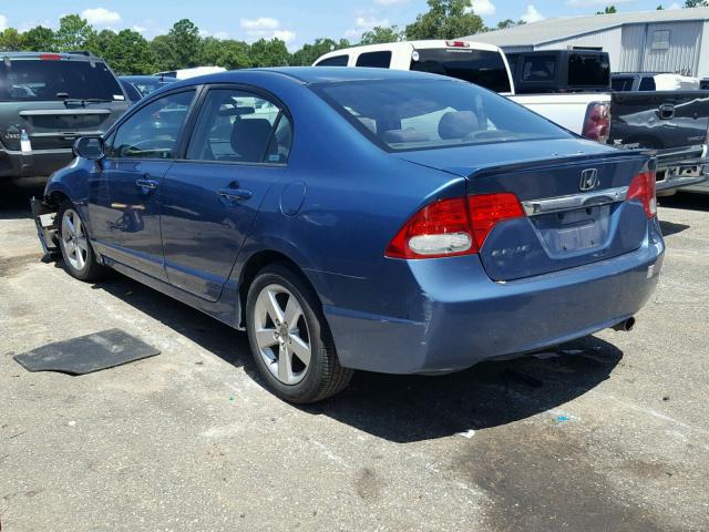 2HGFA16609H354541 - 2009 HONDA CIVIC LX-S BLUE photo 3