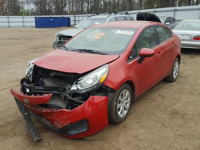 KNADM4A39D6182044 - 2013 KIA RIO LX RED photo 2