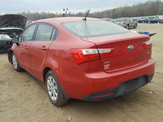 KNADM4A39D6182044 - 2013 KIA RIO LX RED photo 3