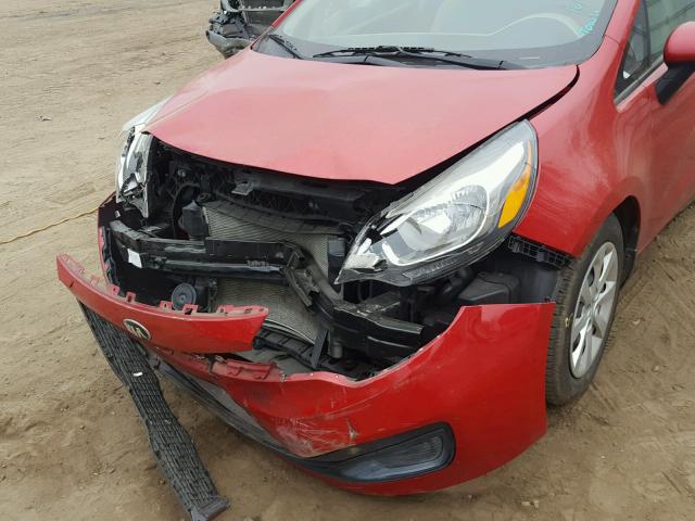 KNADM4A39D6182044 - 2013 KIA RIO LX RED photo 9