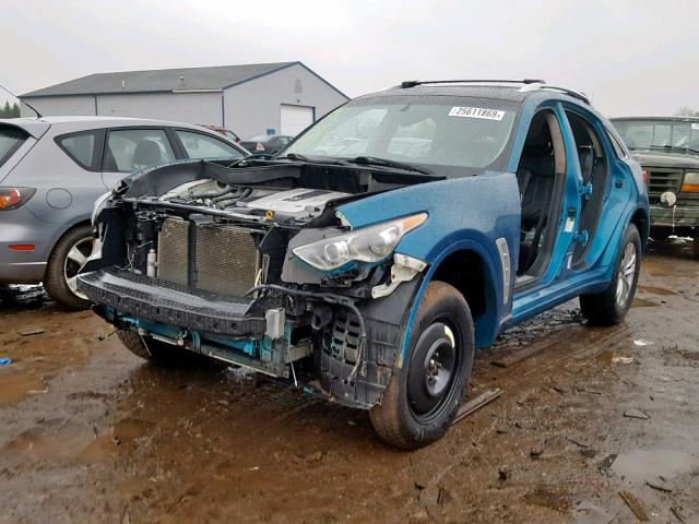 JNRAS18W49M158392 - 2009 INFINITI FX35 TURQUOISE photo 2