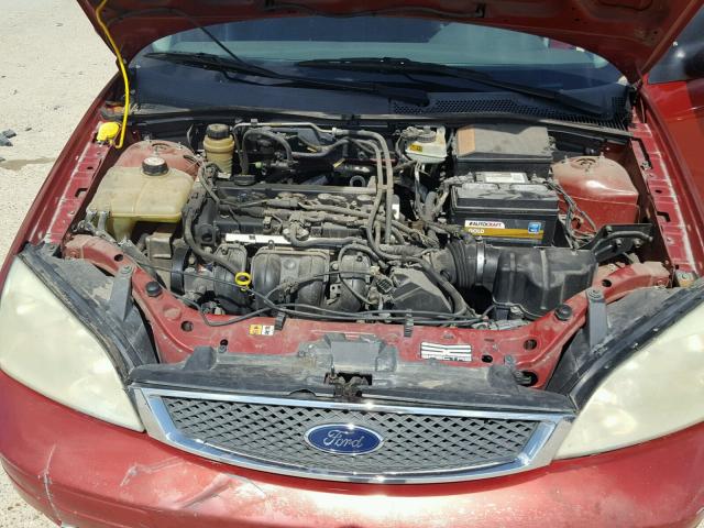 1FAFP34N25W134970 - 2005 FORD FOCUS ZX4 RED photo 7