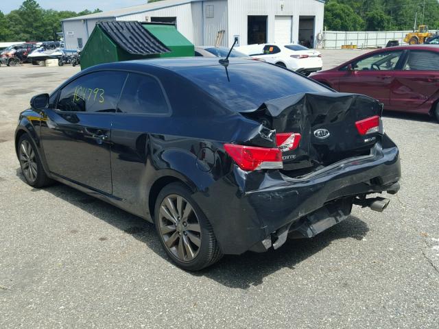 KNAFW6A37B5336610 - 2011 KIA FORTE SX BLACK photo 3