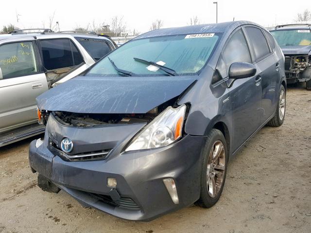 JTDZN3EU3D3206472 - 2013 TOYOTA PRIUS V GRAY photo 2