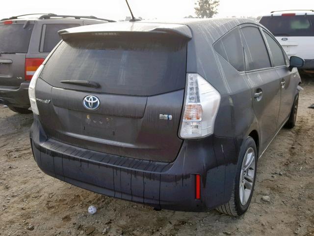 JTDZN3EU3D3206472 - 2013 TOYOTA PRIUS V GRAY photo 4