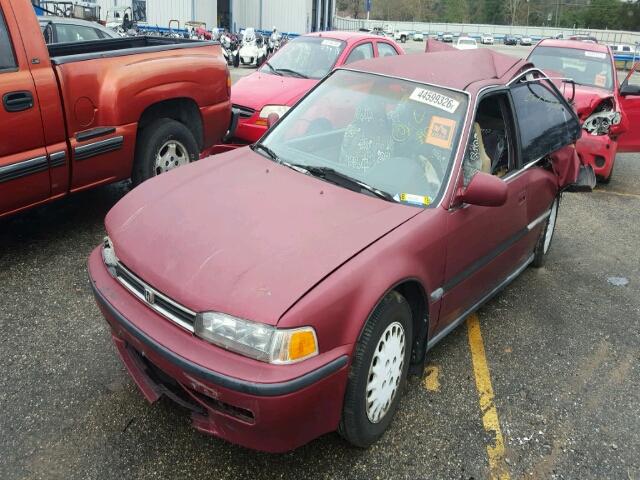 1HGCB7153NA002533 - 1992 HONDA ACCORD LX RED photo 2