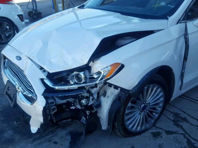 3FA6P0K98GR391822 - 2016 FORD FUSION TIT WHITE photo 9