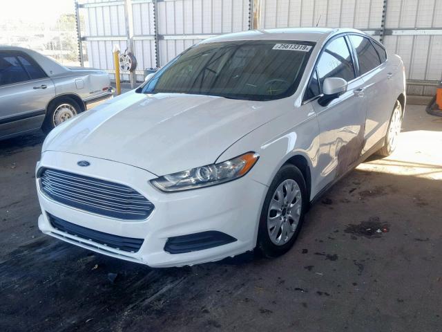 3FA6P0G71ER363624 - 2014 FORD FUSION S WHITE photo 2