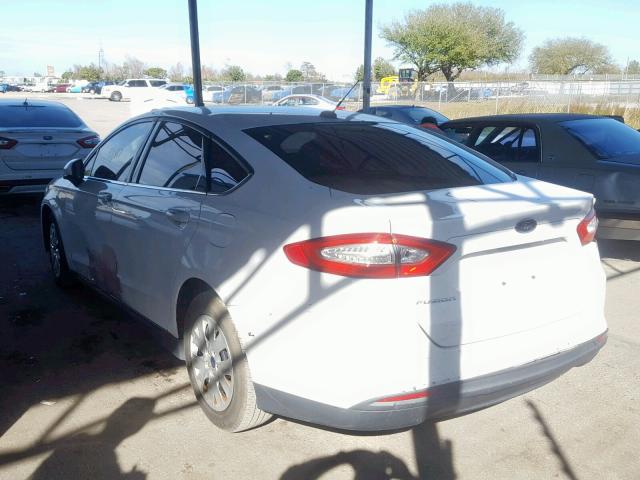 3FA6P0G71ER363624 - 2014 FORD FUSION S WHITE photo 3