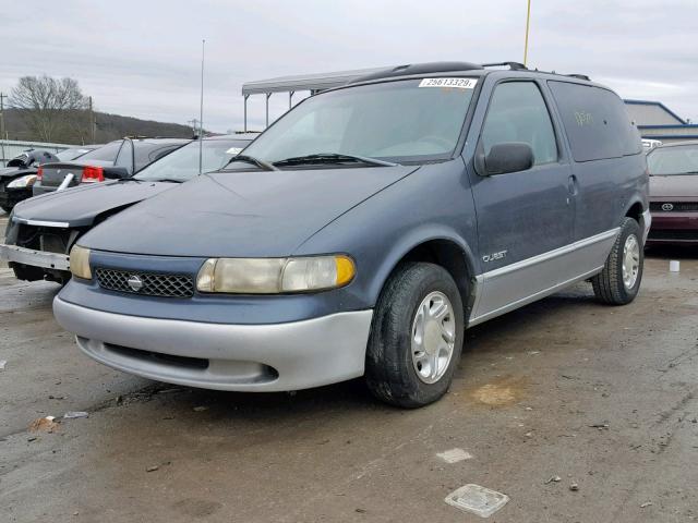 4N2ZN1113WD809335 - 1998 NISSAN QUEST XE BLUE photo 2