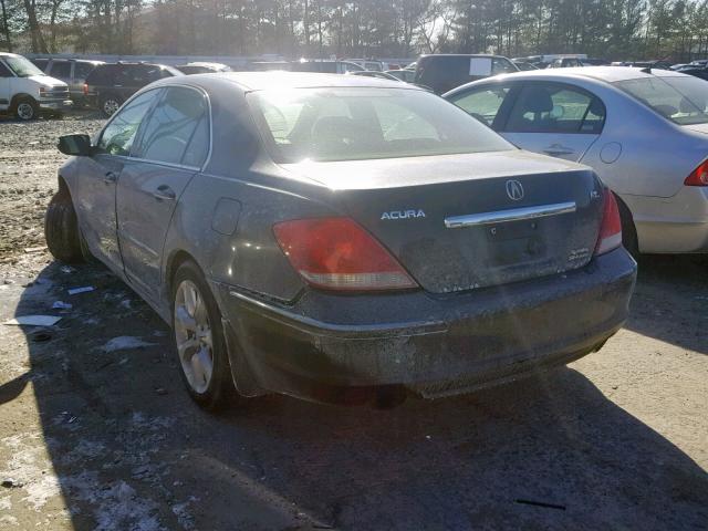 JH4KB16657C001463 - 2007 ACURA RL BLACK photo 3