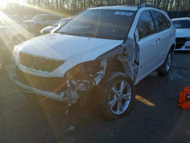 JTJHW31U682853746 - 2008 LEXUS RX 400H WHITE photo 2