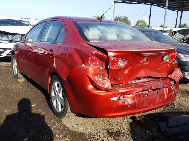 JA3AU26U38U036685 - 2008 MITSUBISHI LANCER ES RED photo 3